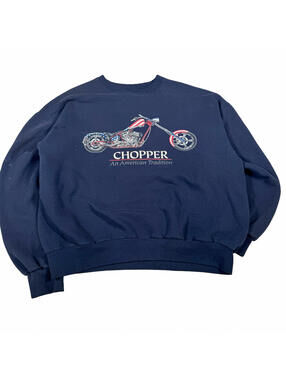Jerzees American Tradition Chopper Crewneck Navy Size 24x24